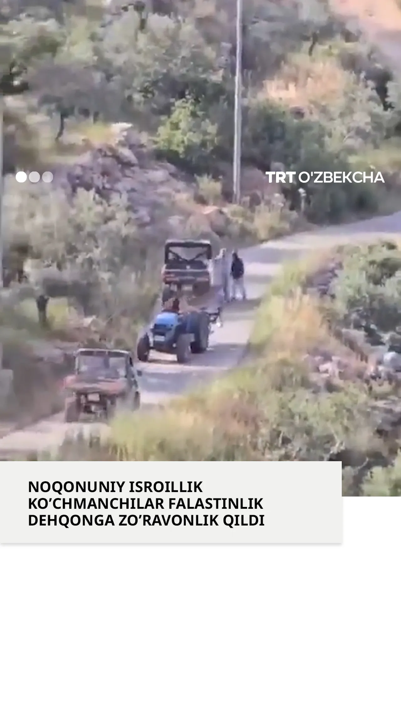 Isroillik ko'chmanchilar falastinlik dehqonga zo’ravonlik qildi